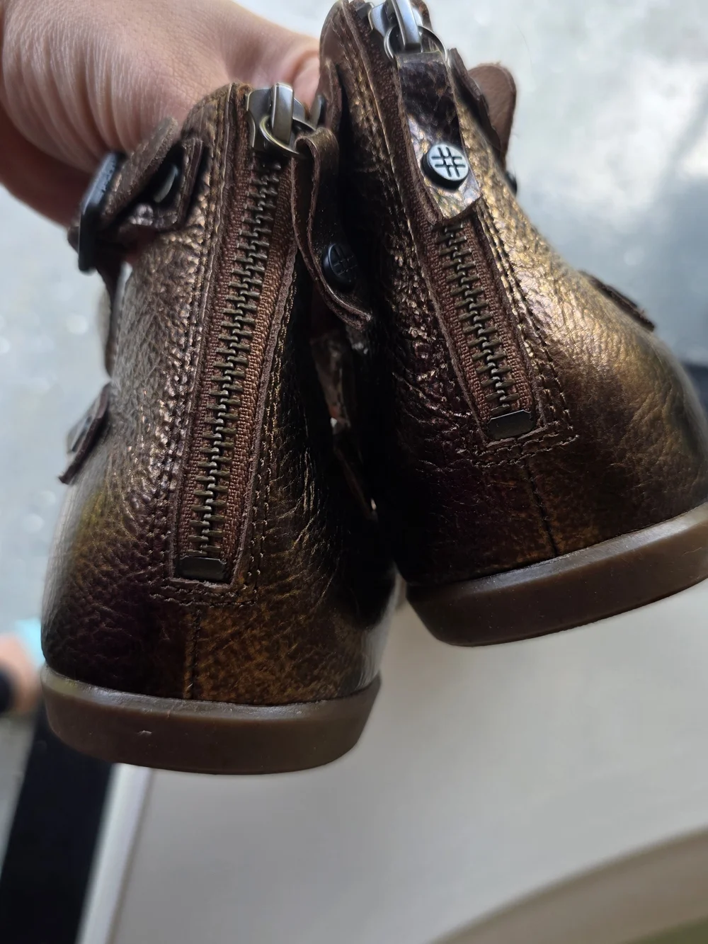 UGG Metallic Bronze Strappy Sandals